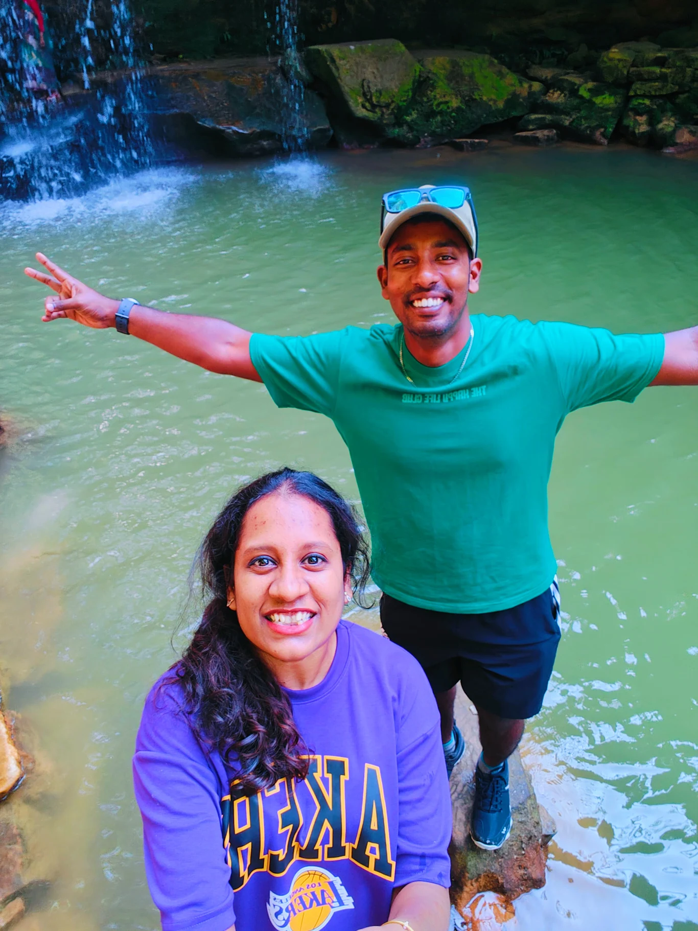 Nirmal Kumar enjoying their holiday with Jiris Holidays